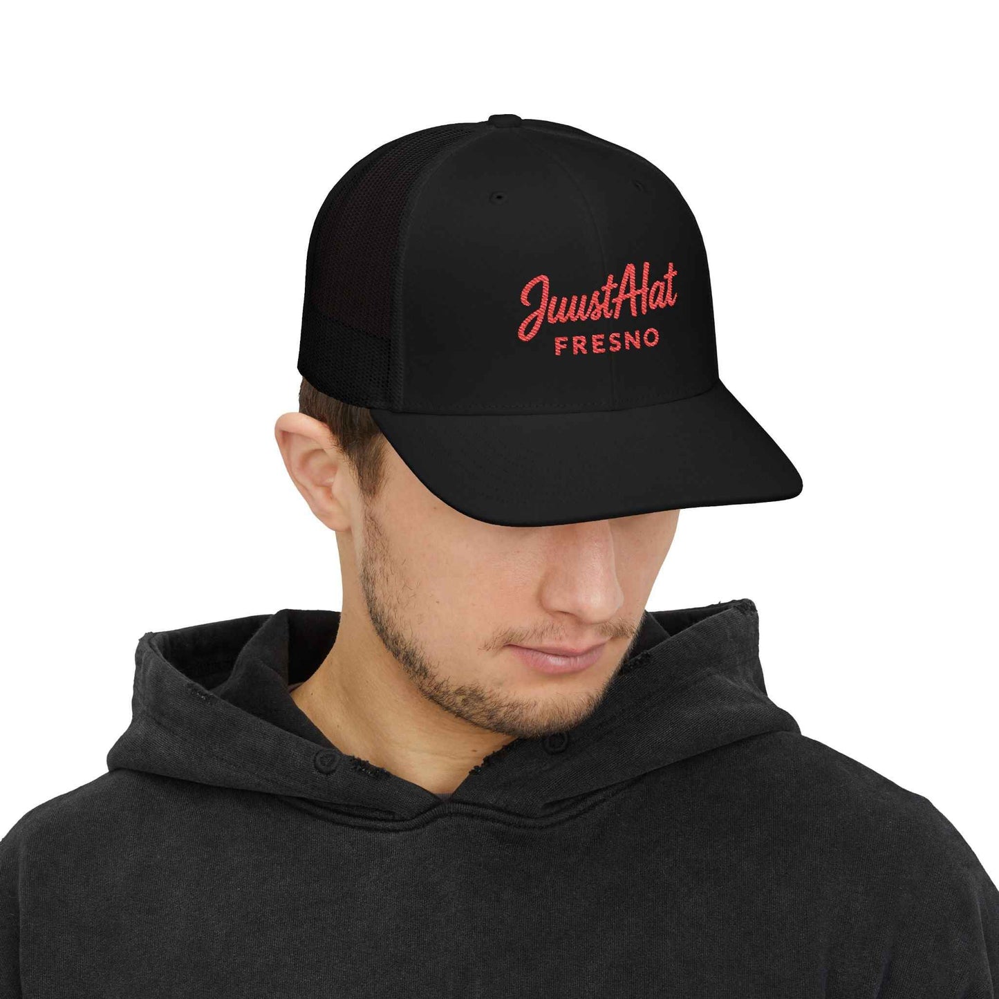 Embroidered Snapback Trucker Cap - JuustAHat Fresno