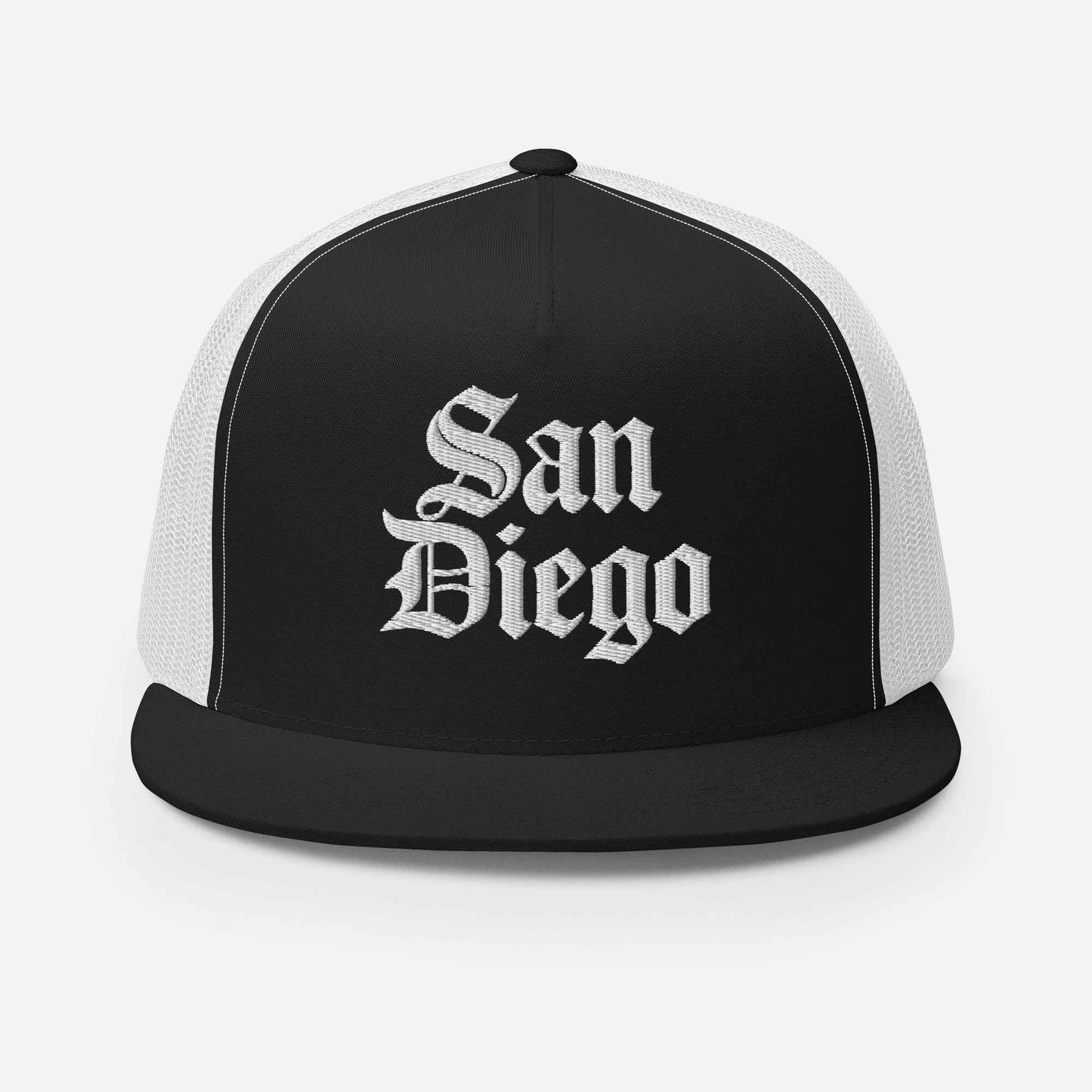 San Diego Old Spanish Script Trucker Hat