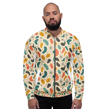 50s pattern Unisex Bomber Jacket