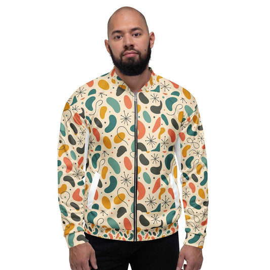 50s pattern Unisex Bomber Jacket