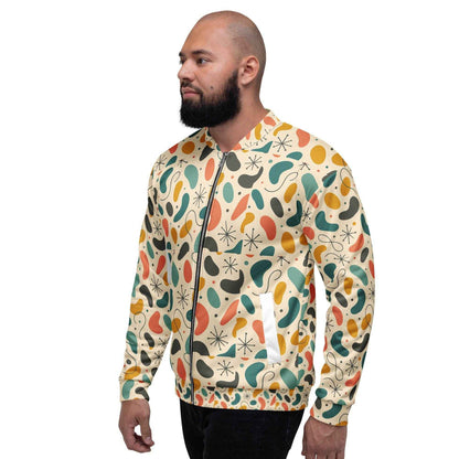 50s pattern Unisex Bomber Jacket