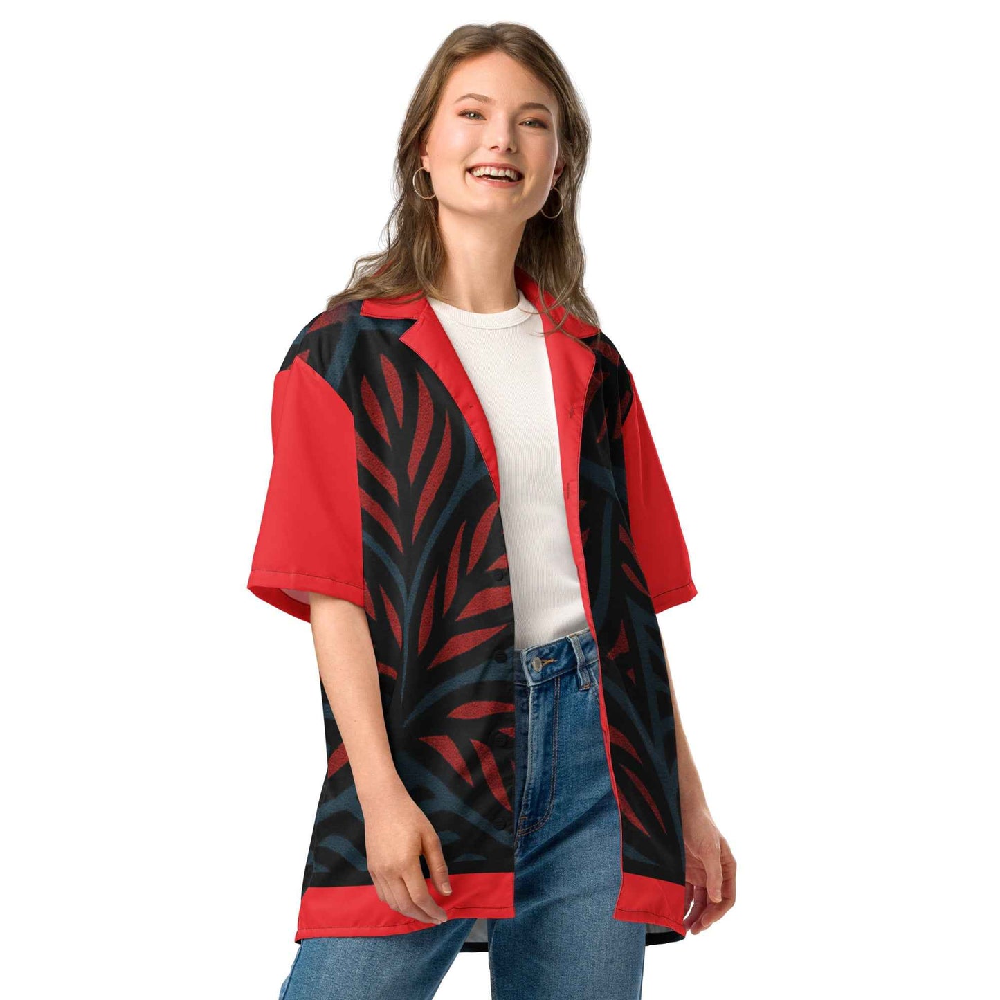 Floral Pattern Unisex button shirt