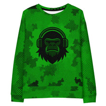 sasquatch-in-headphones emblem sweatshirt