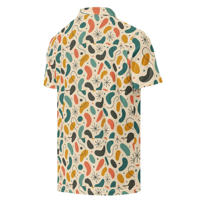 50s pattern Men’s slim fit polo