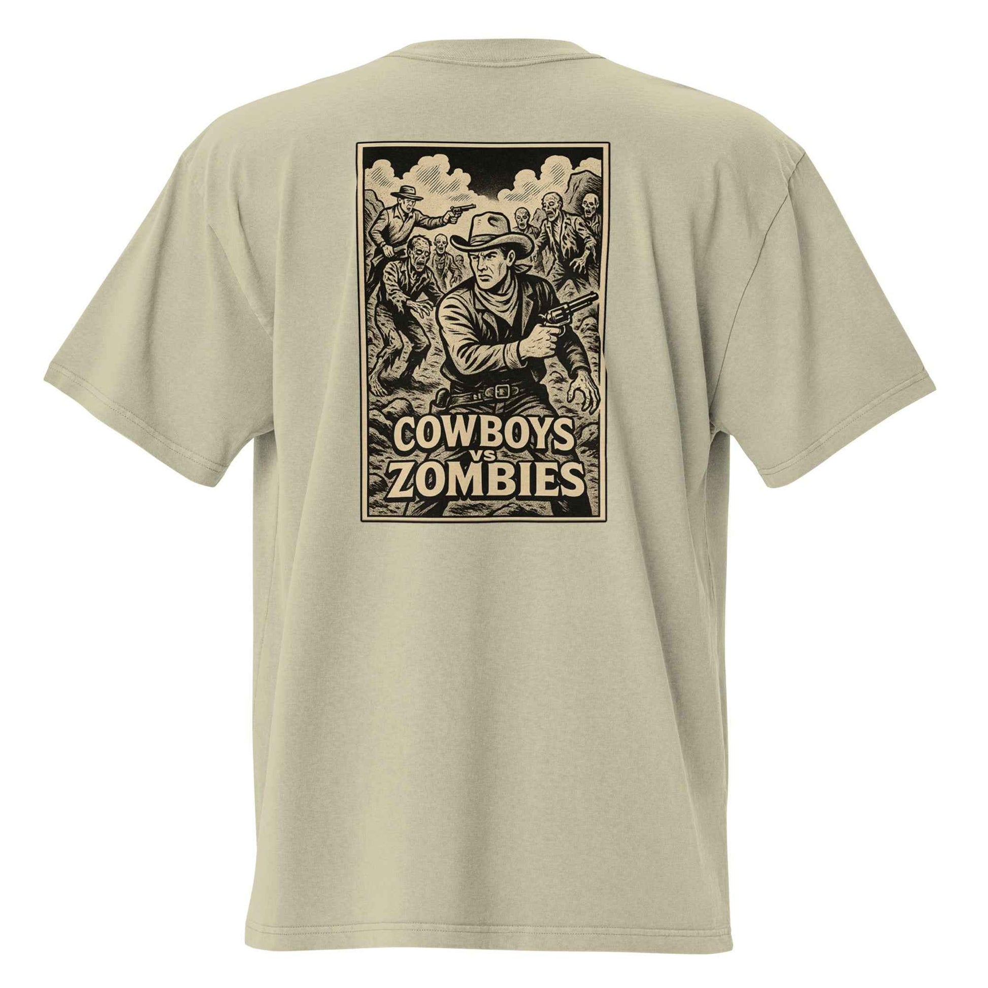 Cowboys Vs  Zombies Oversized faded t-shirt