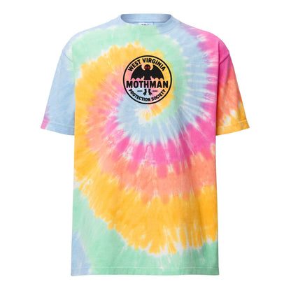 Mothman Protection Society Oversized tie-dye t-shirt