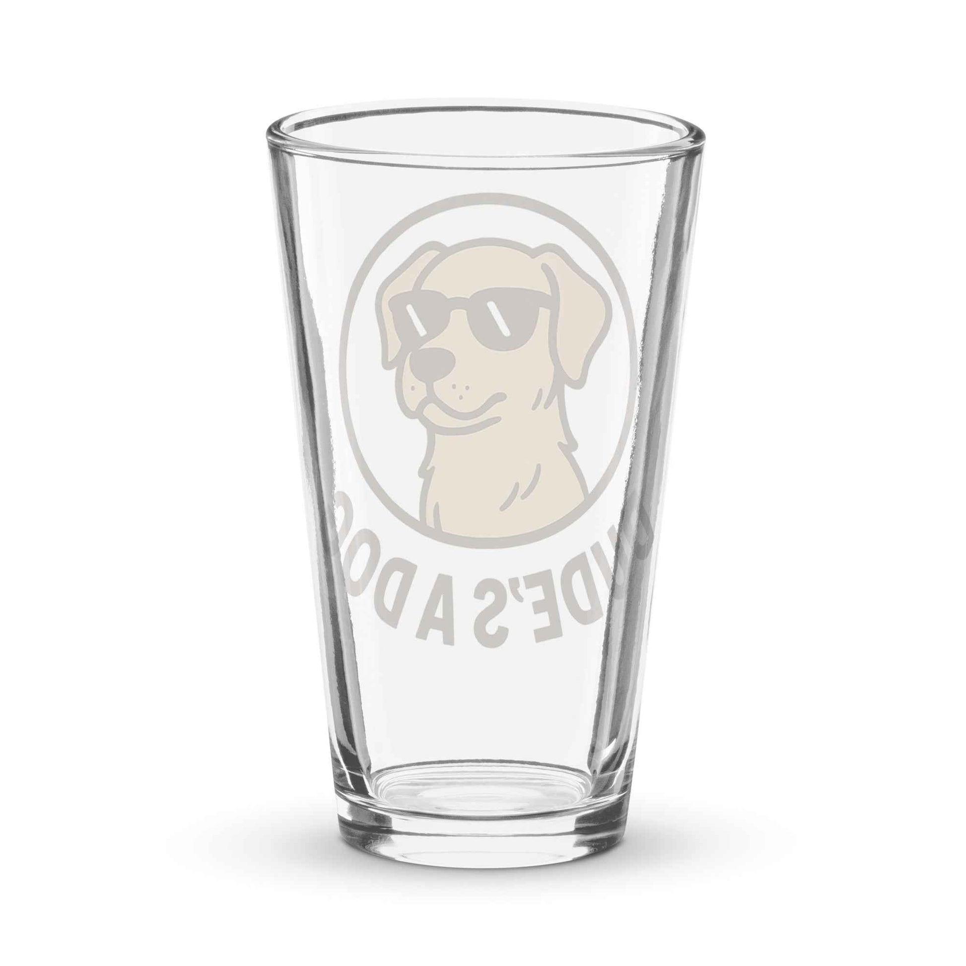 Dude's A Dog Shaker pint glass