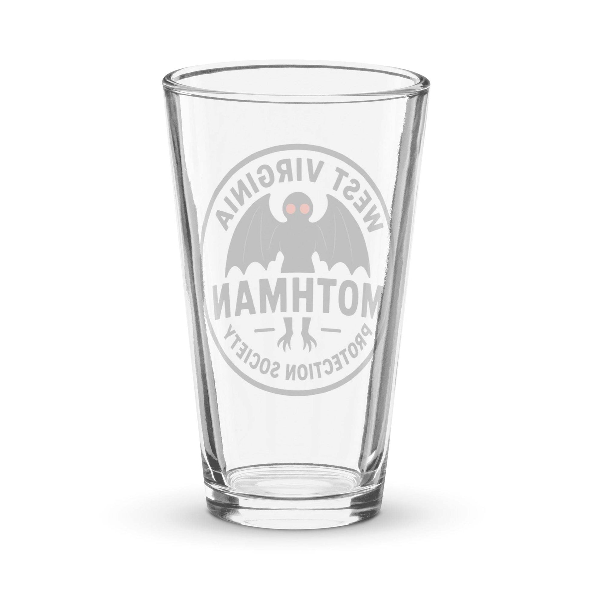 Mothman Shaker pint glass Back View