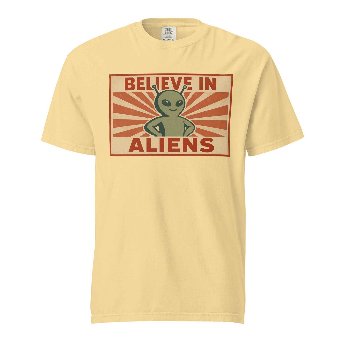 Believe in Aliens Unisex garment-dyed heavyweight t-shirt
