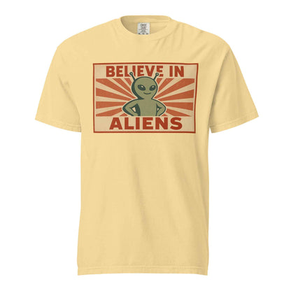 Believe in Aliens Unisex garment-dyed heavyweight t-shirt