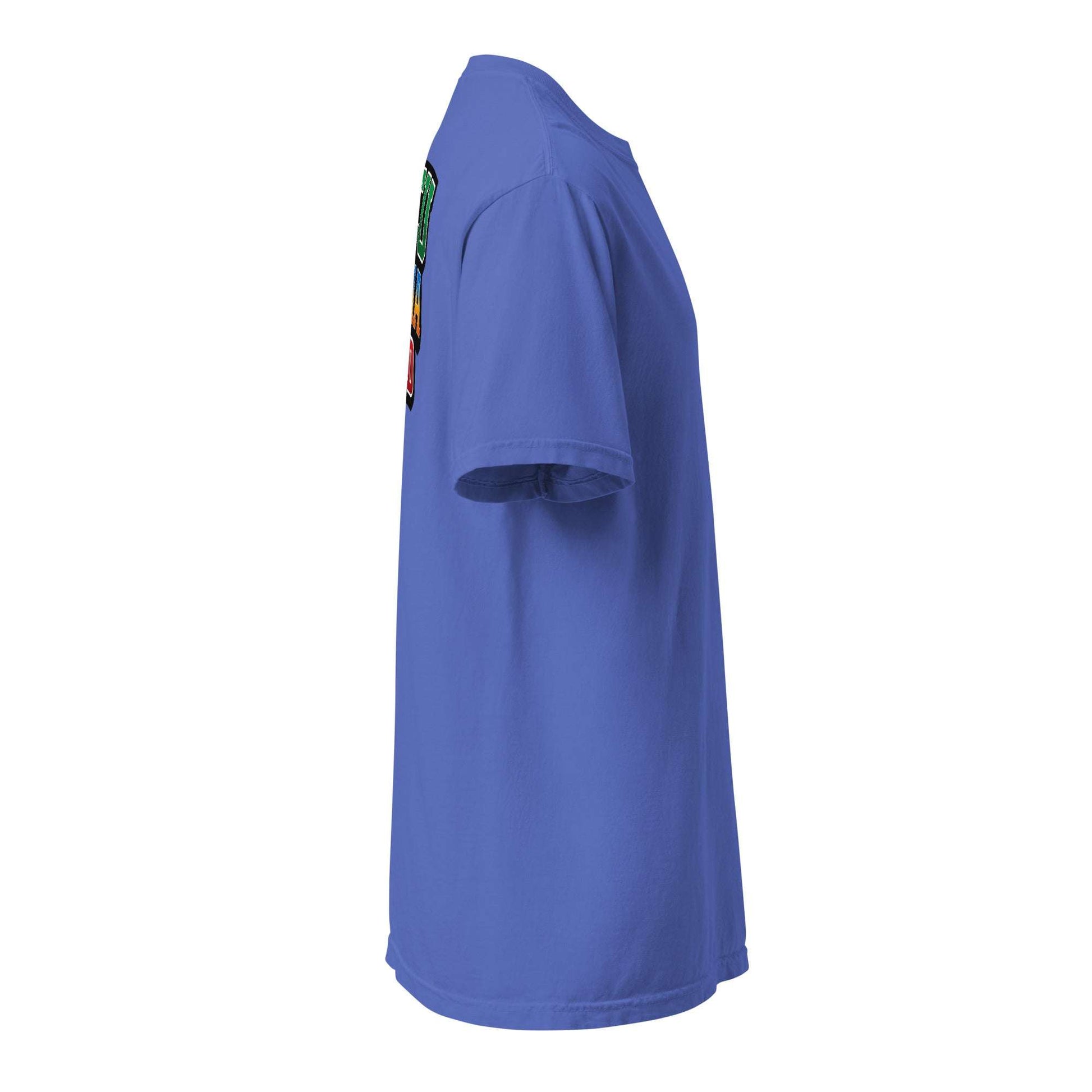 HBCU Virginia Proud stacked logo tee in blue with collegiate-style lettering