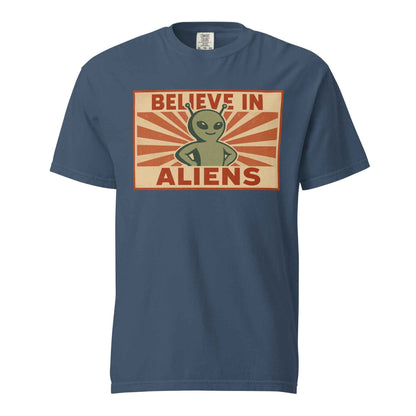 Believe in Aliens Unisex garment-dyed heavyweight t-shirt