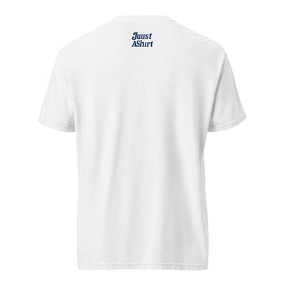 Back view of white Proud-Yourself Tee representing Virginia HBCU with Juust AShirt logo