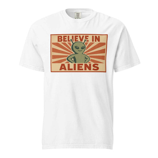 Believe in Aliens Unisex garment-dyed heavyweight t-shirt