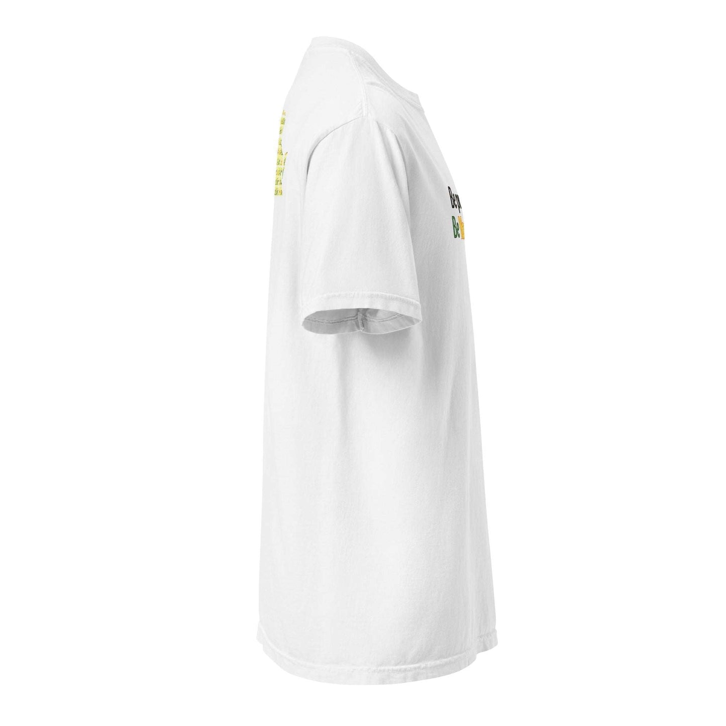 Be Proud Norfolk heavyweight white unisex t-shirt side view Virginia HBCU pride message