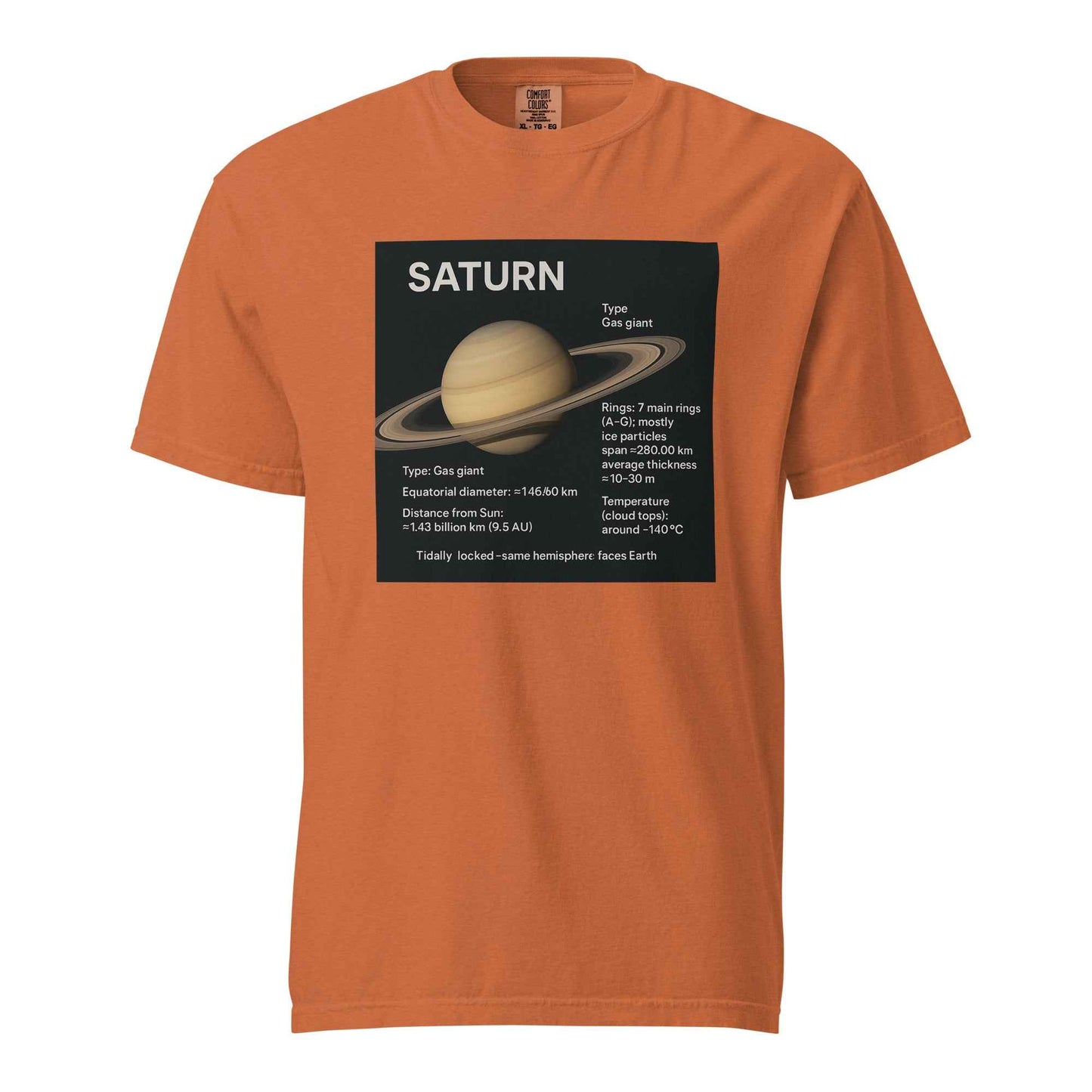 Saturn Facts Unisex garment-dyed heavyweight t-shirt