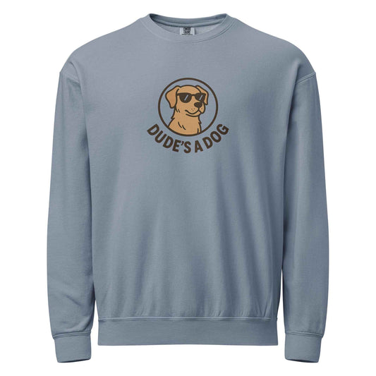 Dude's A DogUnisex garment-dyed fleece crewneck sweatshirt