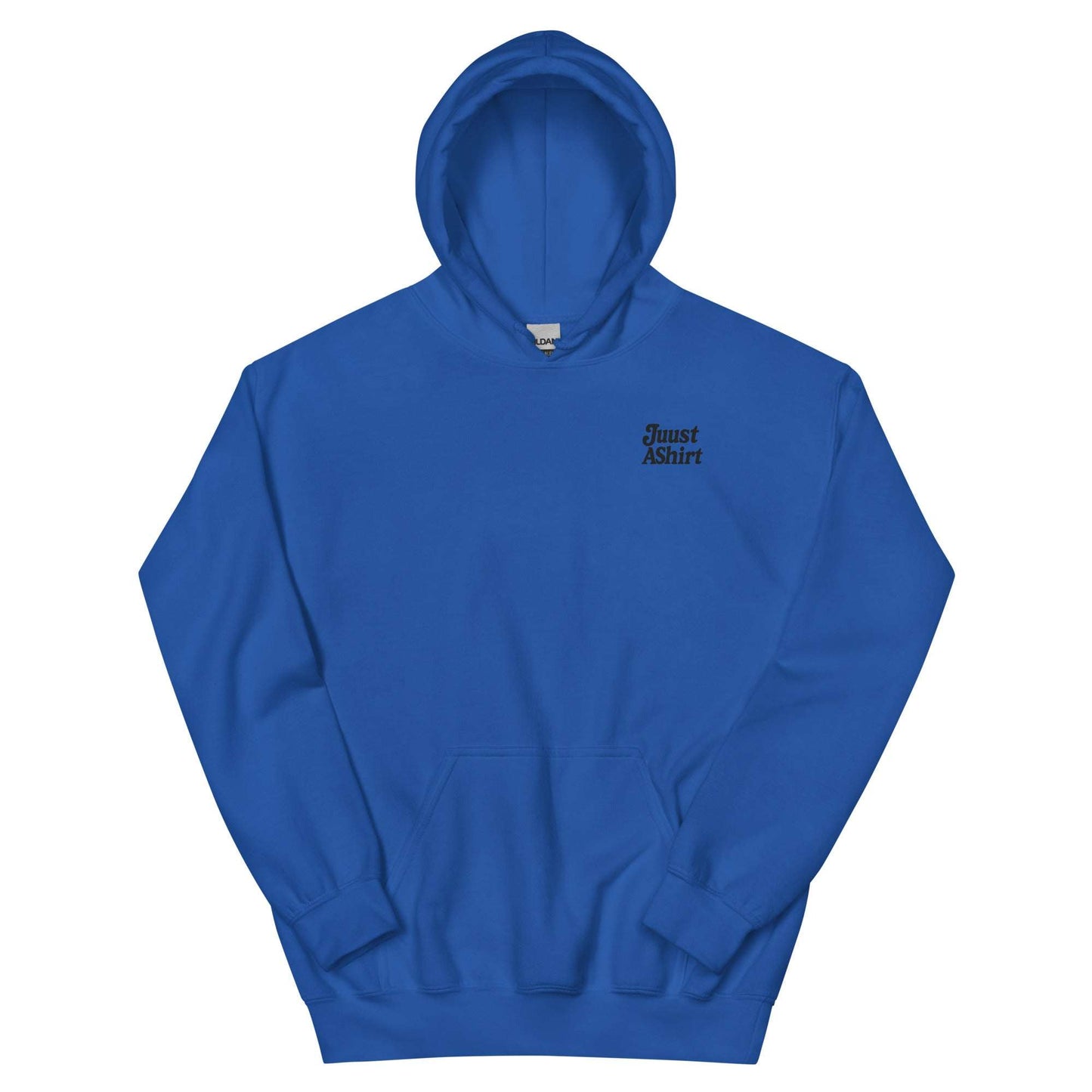 Believe in Aliens unisex hoodie in blue with front pouch pocket and double-lined hood