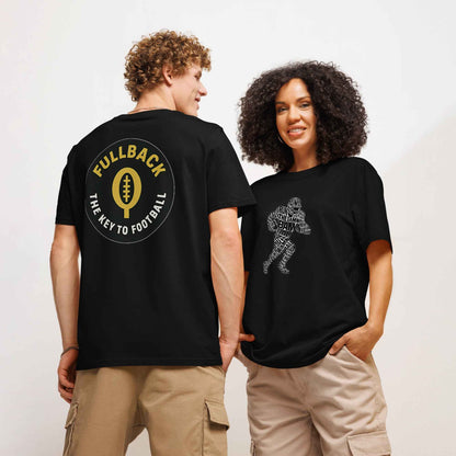 Fullback run the ball Unisex organic ribbed neck t-shirt