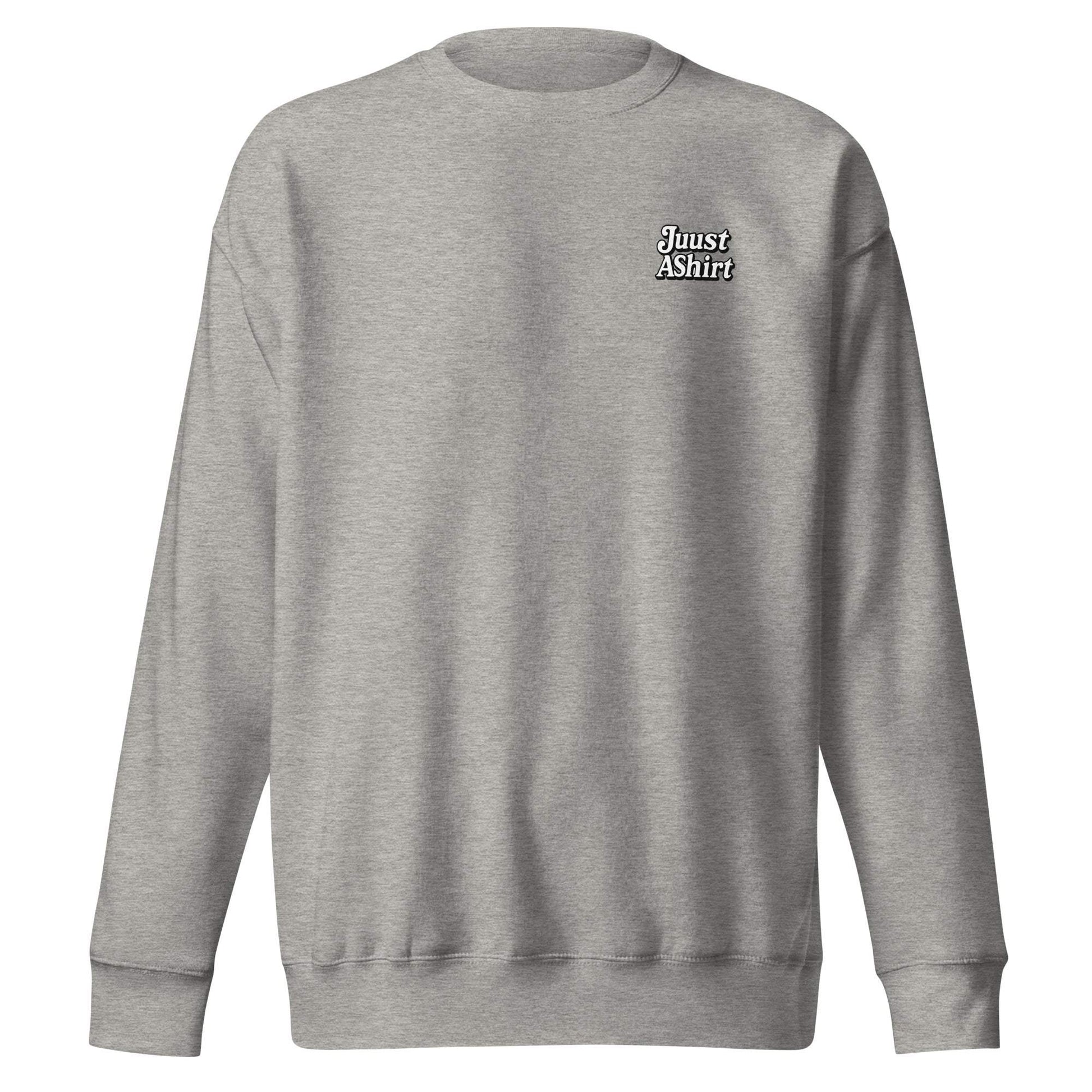 Oakland Tree Unisex premium grey sweatshirt with ribbed crew neck and cuffs, soft fleece interior, and casual streetwear style